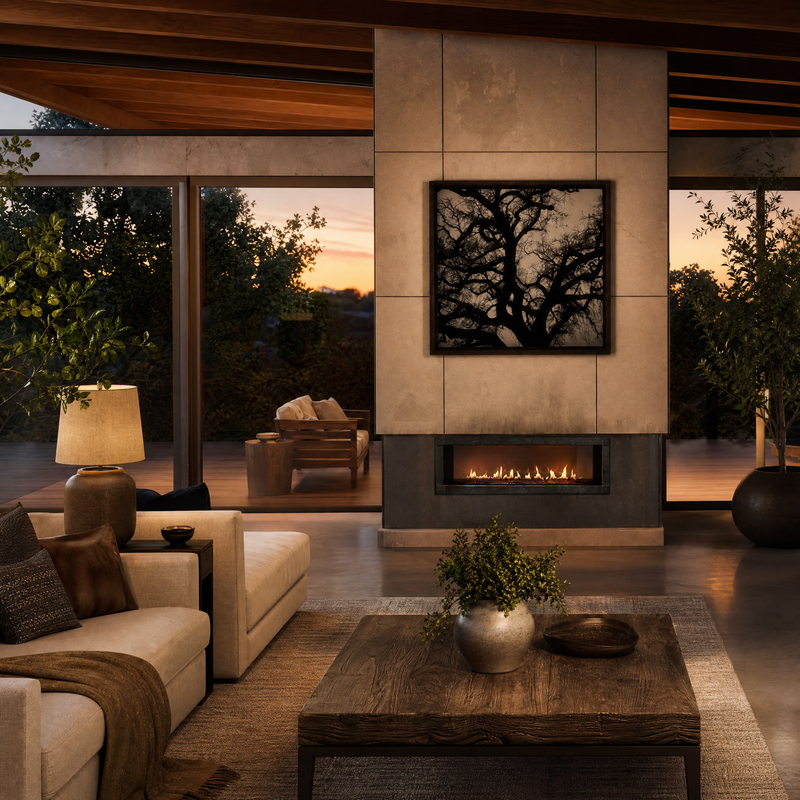 Empire Boulevard 48" See-Through Direct Vent Linear Gas Fireplace — lifestyle