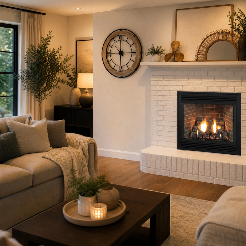 Empire Tahoe Premium 42" Direct Vent Gas Fireplace — lifestyle
