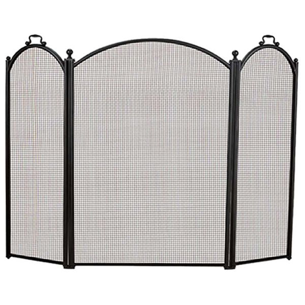 3-Panel Arched Fireplace Screen - Large