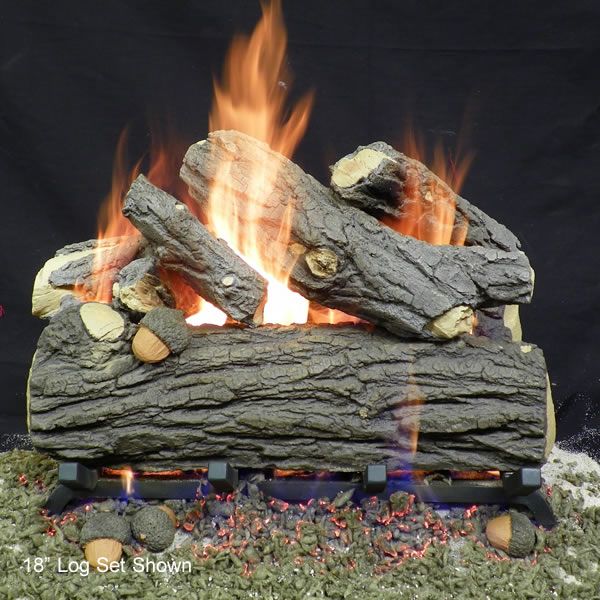 Country Split Weathered Vented Gas Logs Only - Formation Creation