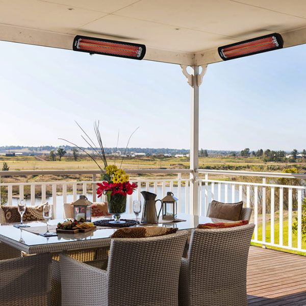 Bromic Tungsten Smart-Heat Black 2000W Electric Patio Heater - 44"