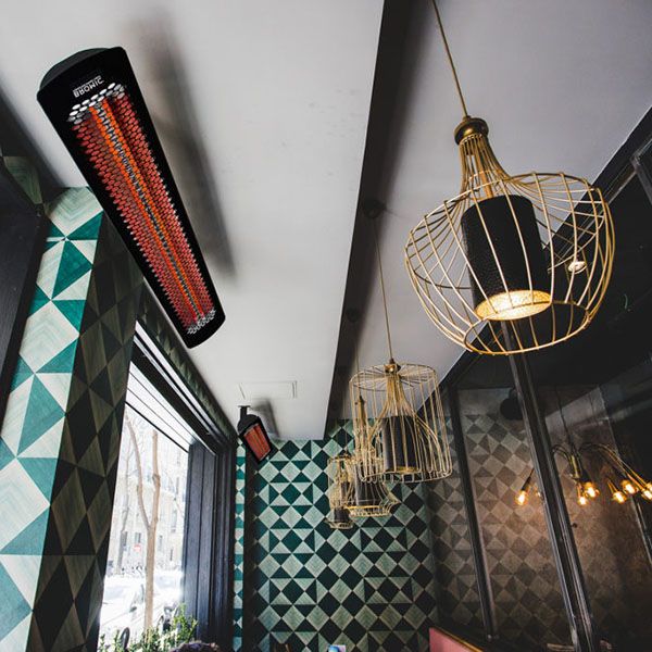 Bromic Tungsten Smart-Heat Black 2000W Electric Patio Heater - 44"