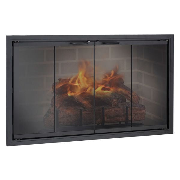 Stiletto Zero Clearance Fireplace Glass Door