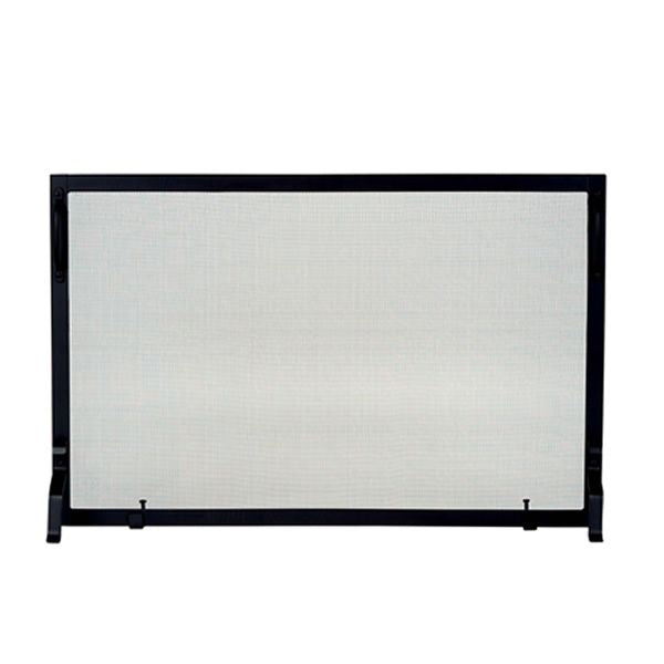 Framed Black Wrought Iron Single Panel Screen - 39" x 25"
