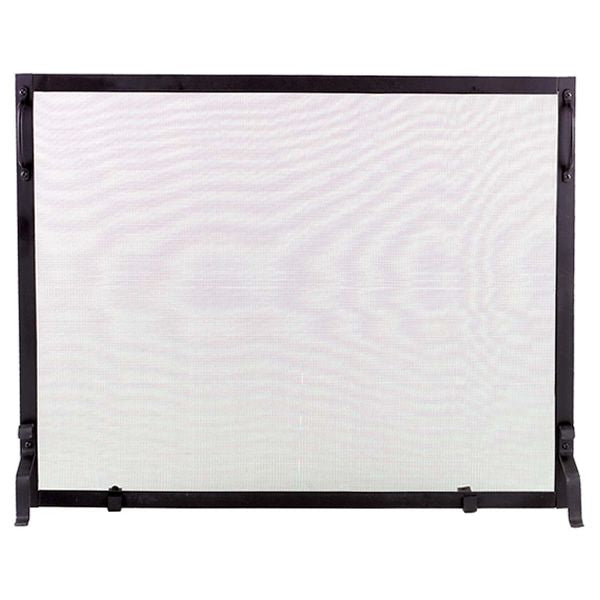 Framed Black Wrought Iron Single Panel Screen - 44" x 34"