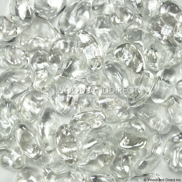 Krystal Fire - Smooth Fire Glass - 1" Iridescent Ice