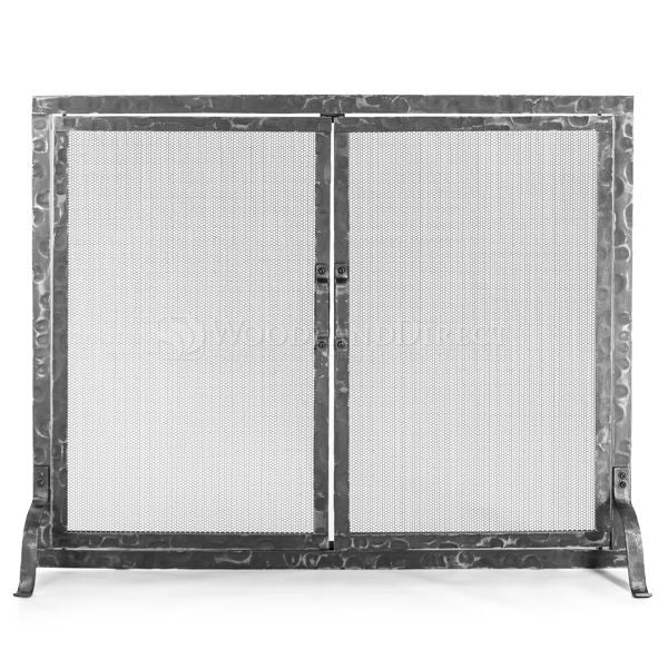 Hammered Fireplace Screen with Doors