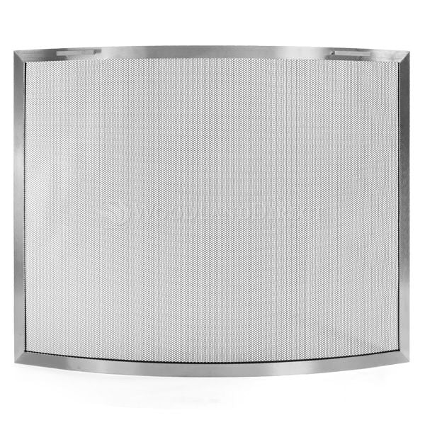 Lumino Stainless Steel Bowed Fireplace Screen