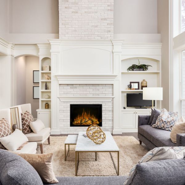 Modern Flames Redstone Square Electric Fireplace With Logs – 42”