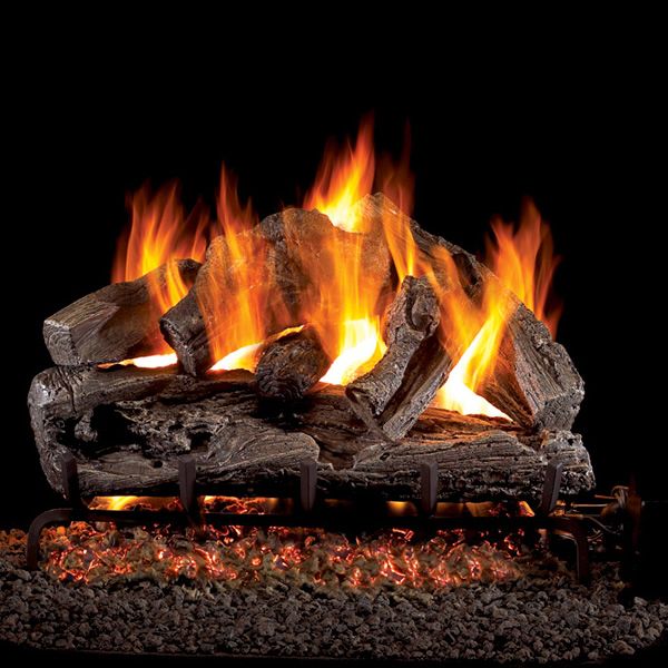18" Rugged Split Oak Outdoor Vented Gas Log Set | Real Fyre