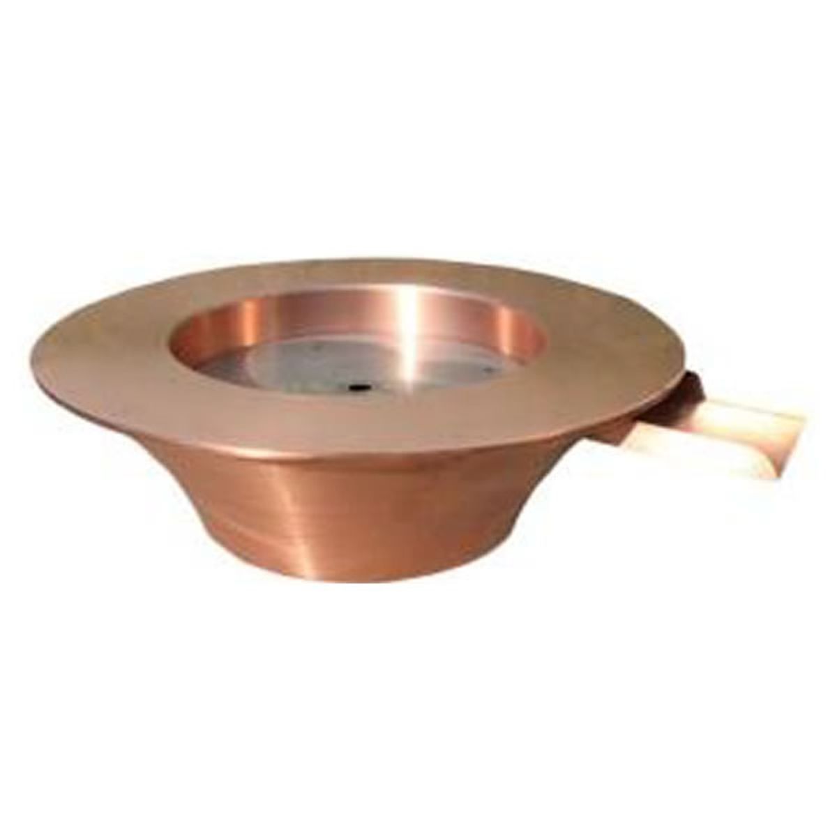 30" x 12" Copper Fire & Water Bowl Match Lit - NG