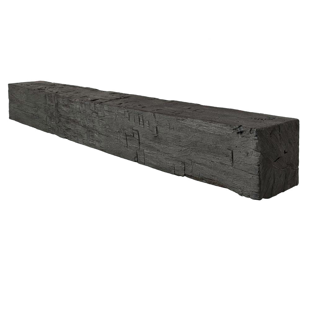 Farmhouse Rustic Concrete Mantel Shelf – Non-Combustible Fireplace Mantel in Eclipse Finish by Lexington Hearth