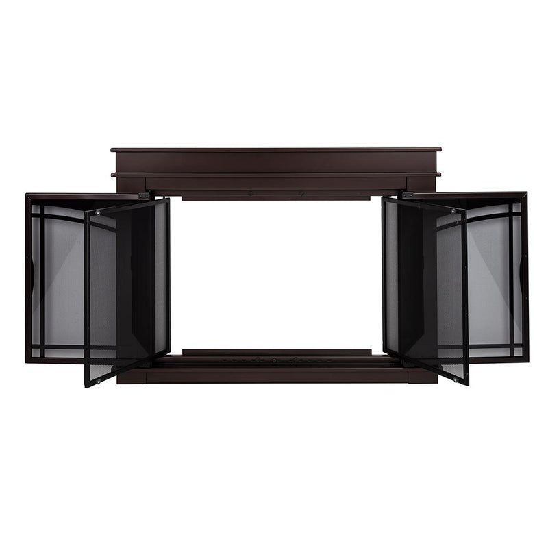 Farnsworth Oil Rubbed Bronze Masonry Fireplace Door | Standard Sizes - ExceptionalFire