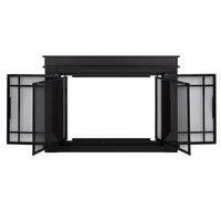 Finley Flat Black Masonry Fireplace Door | Standard Sizes - ExceptionalFire