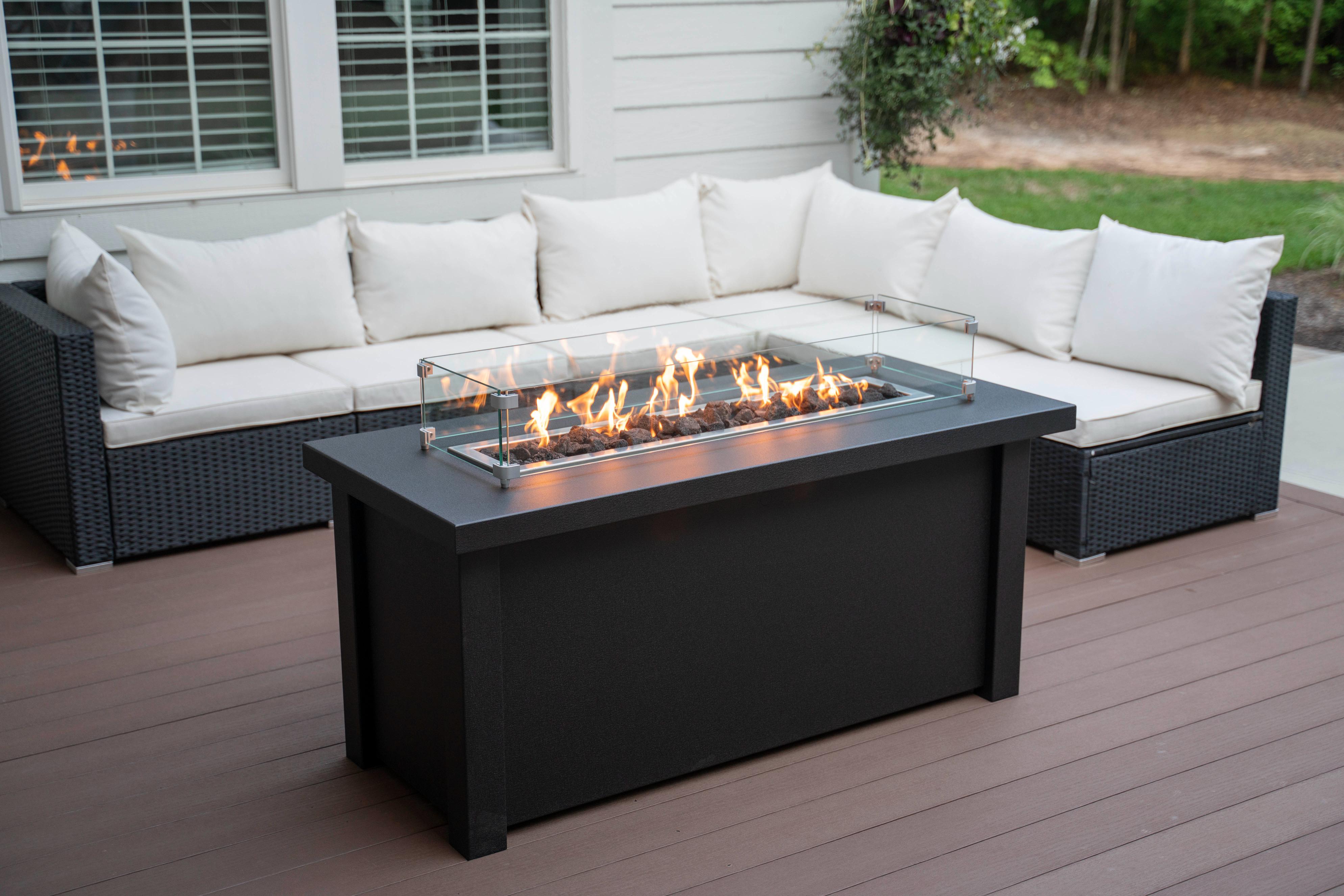 Fire Pit Tables Standard Milan Linear - ExceptionalFire