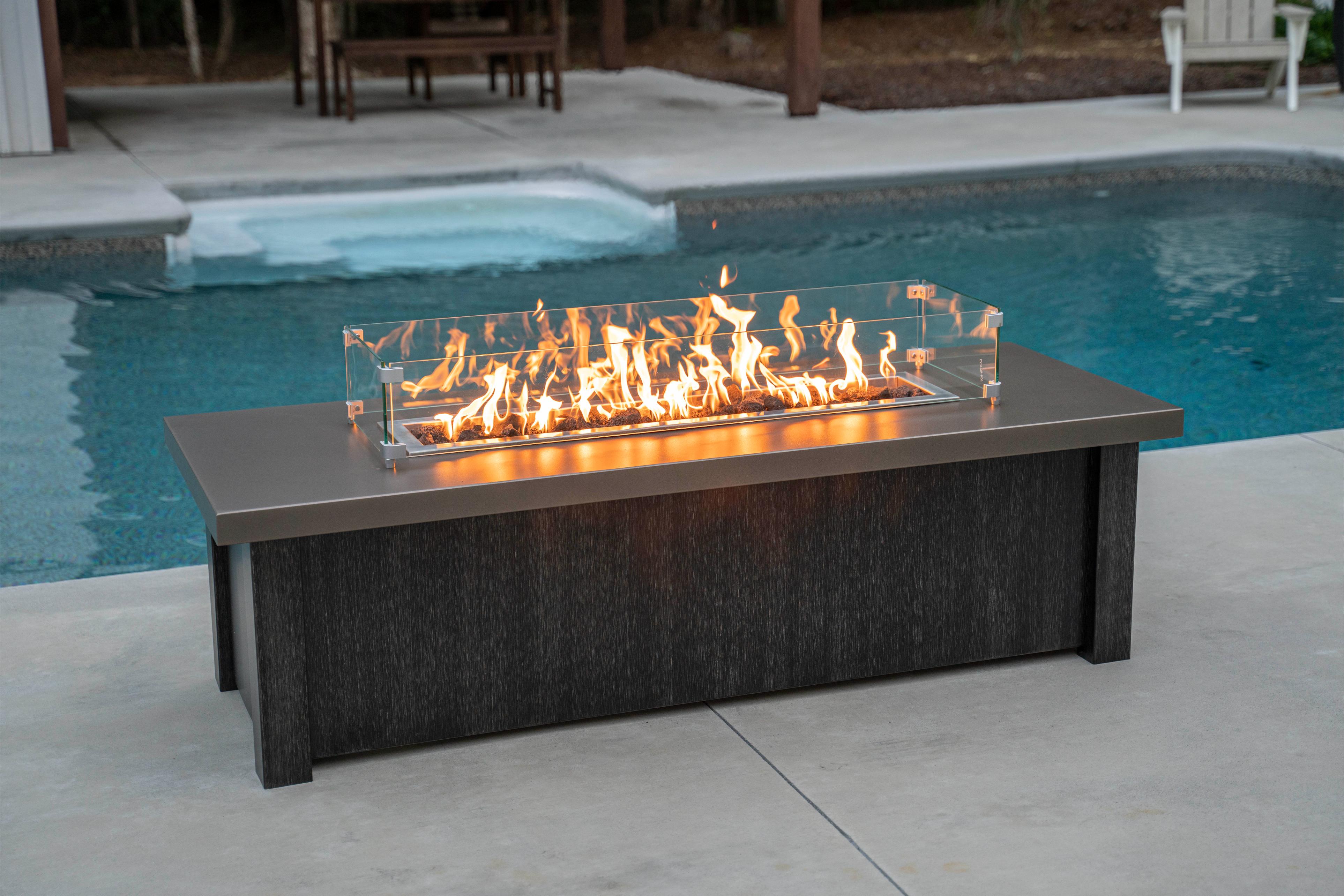 Fire Pit Tables Standard Traditional Linear - ExceptionalFire