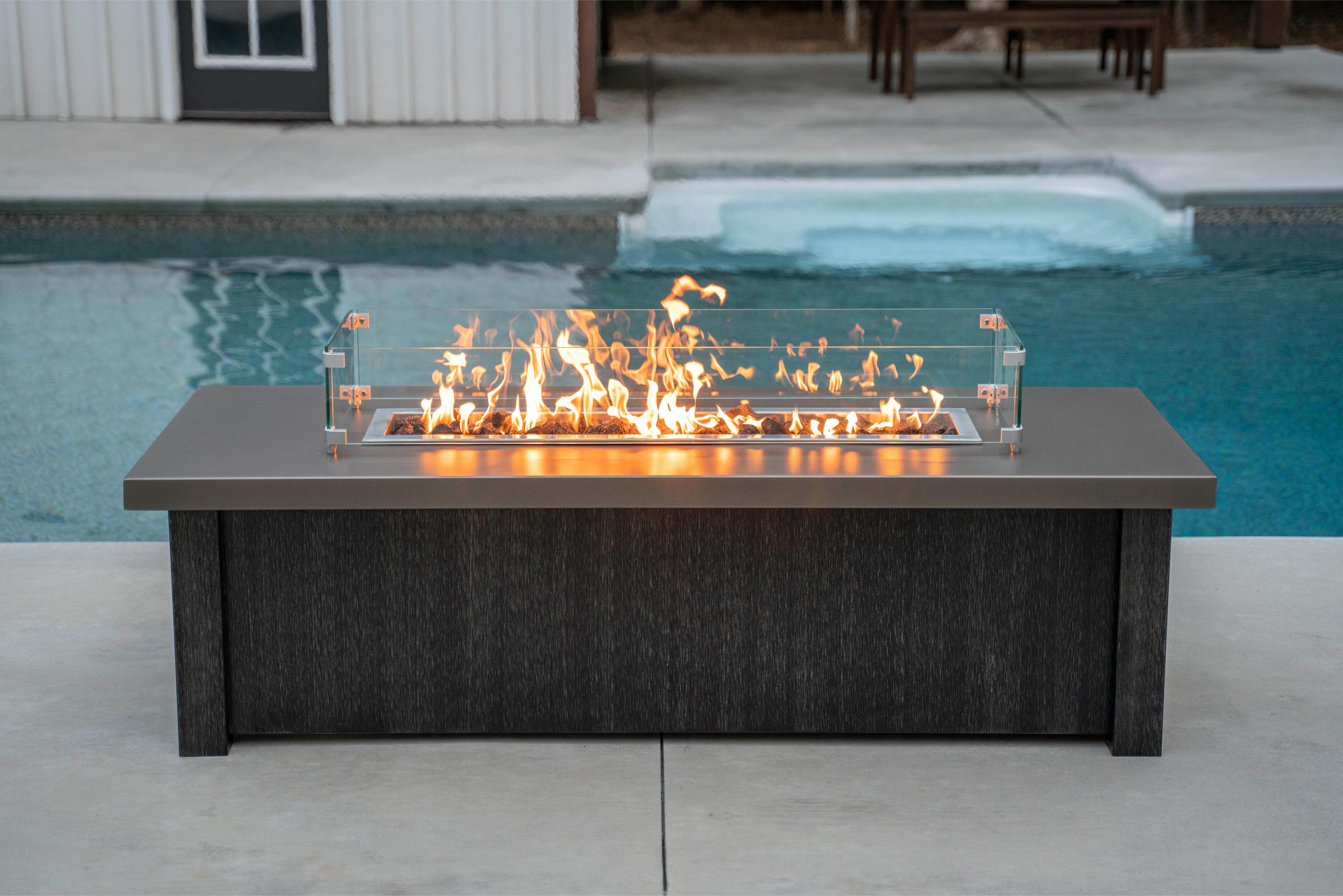 Fire Pit Tables Standard Traditional Linear - ExceptionalFire