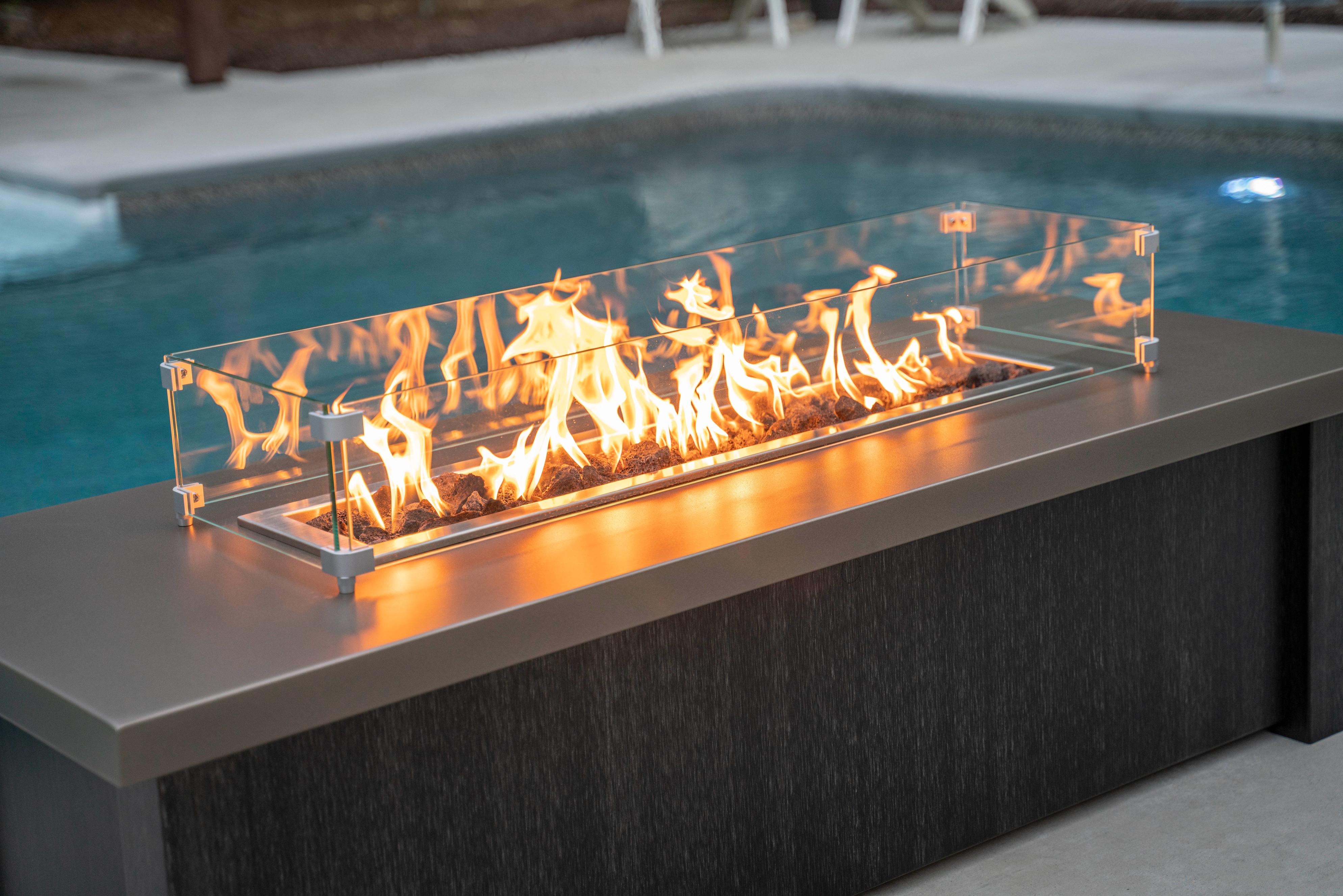 Fire Pit Tables Standard Traditional Linear - ExceptionalFire