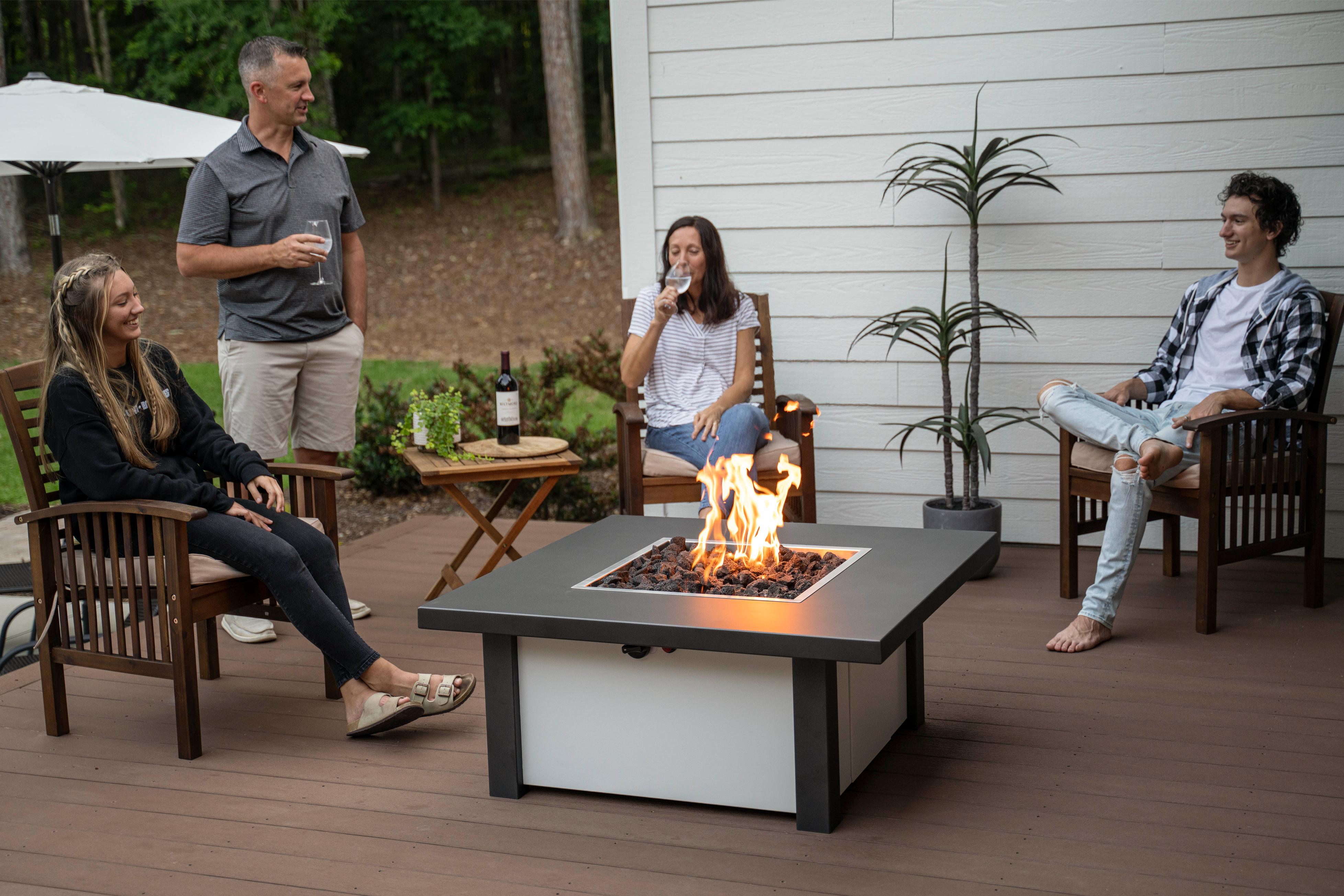 Fire Pit Tables Standard Traditional Square - ExceptionalFire