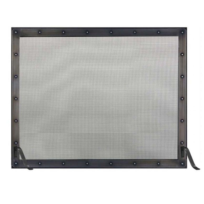 Fireplace Screen Custom Made 21 Finishes by Design Specialties Black Rock - ExceptionalFire