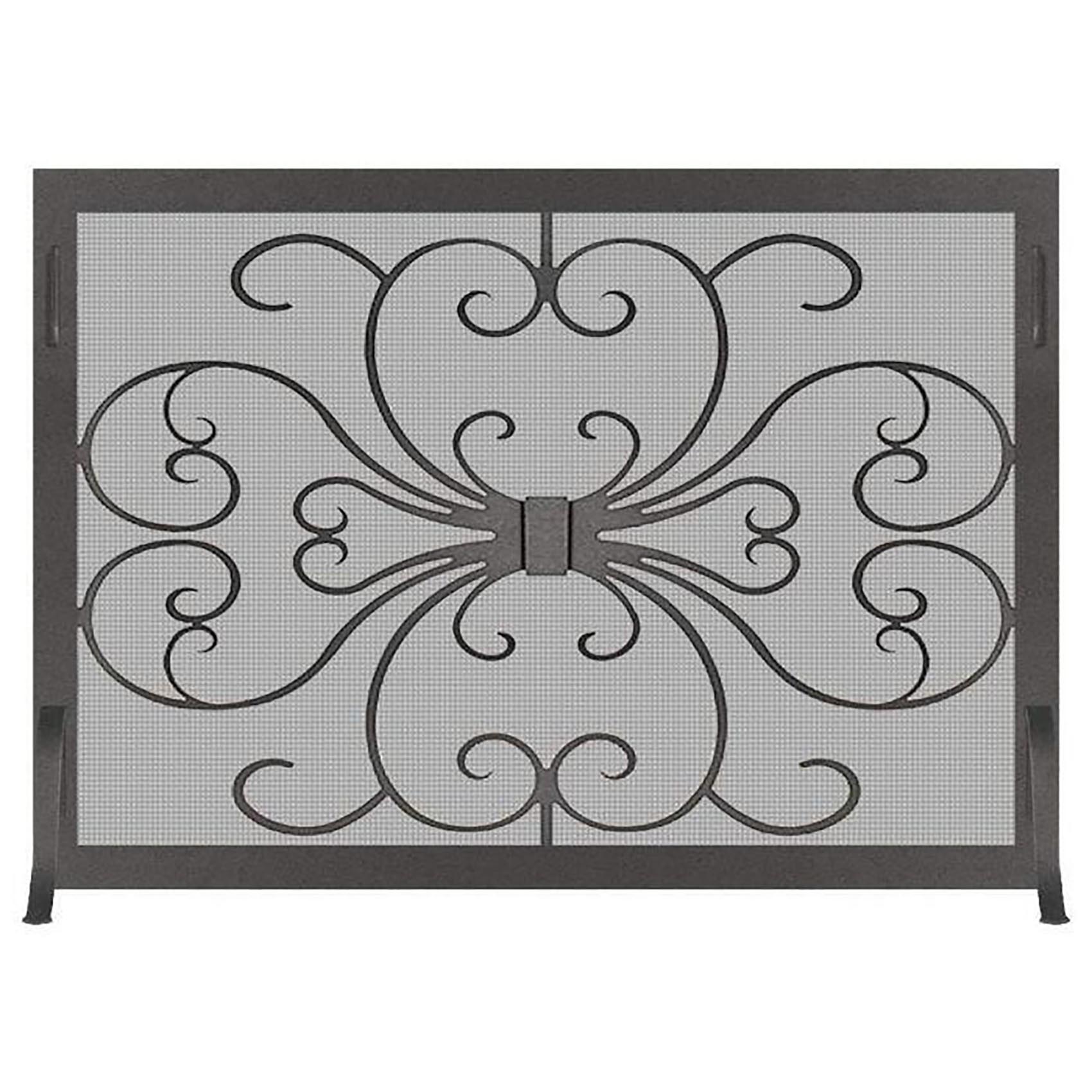 Fireplace Screen Custom Made Options by Design Specialties Scroll - ExceptionalFire