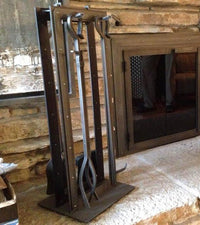 Fireplace Tool Set by Design Specialties Blackrock – 3/16” Laser-Cut Steel, 21 Finish Colors