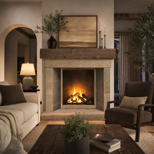 FireRock 42" See-Through Vent-Free Masonry Gas Fireplace - Model VENTLESS ST 42 — lifestyle