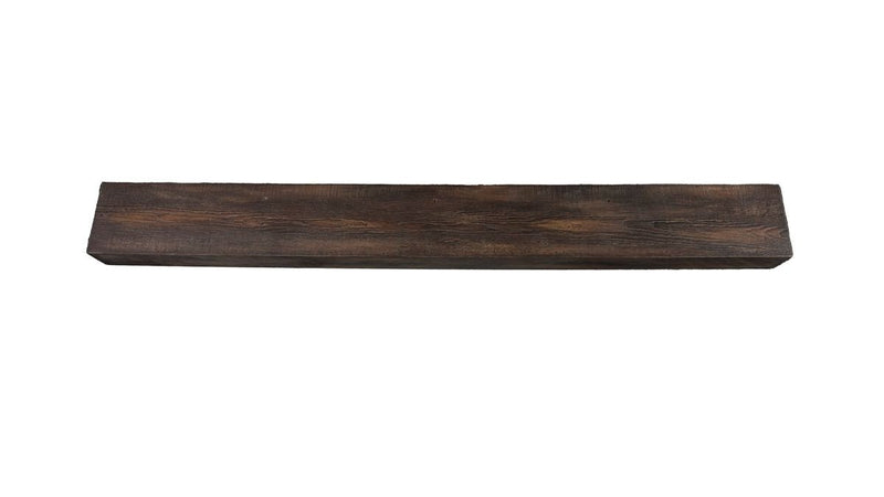Flat Sawn Non-Combustible Concrete Mantel Shelf Maduro Finish - ExceptionalFire