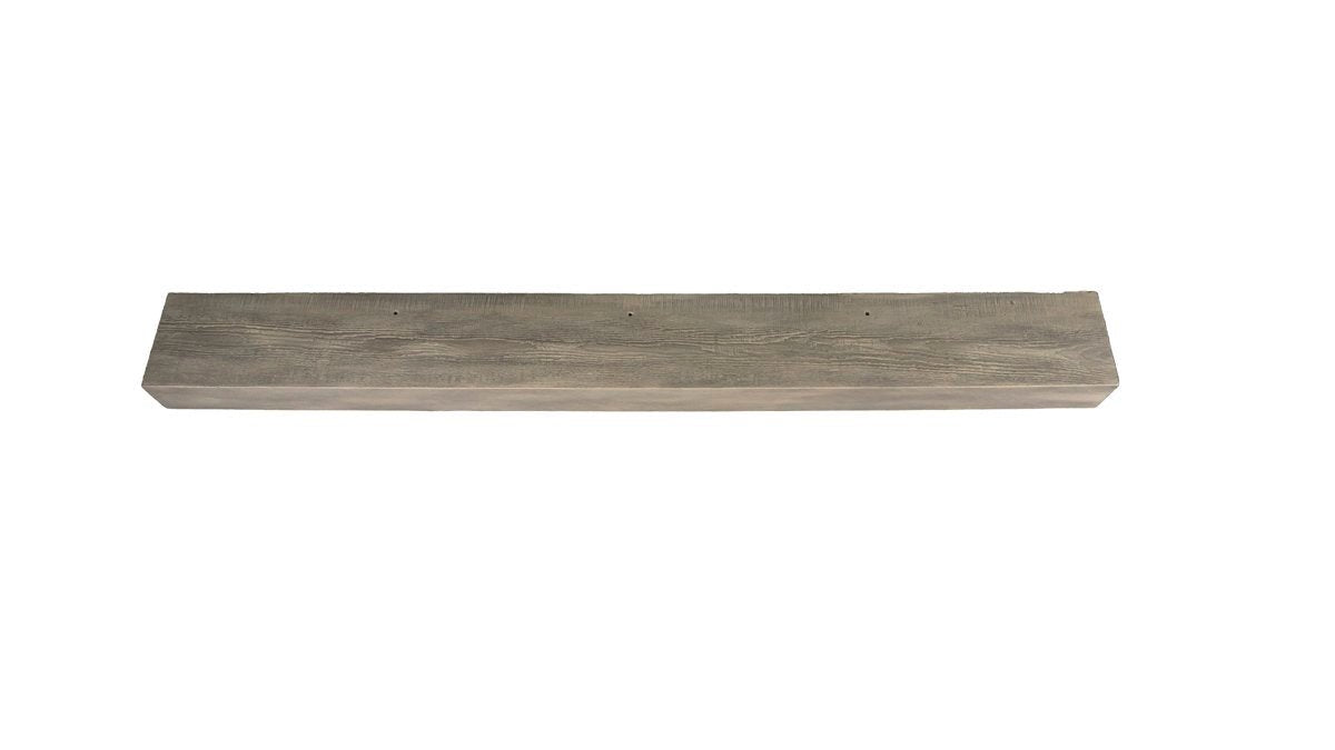 Flat Sawn Non-Combustible Concrete Mantel Shelf Pale Honey Finish - ExceptionalFire