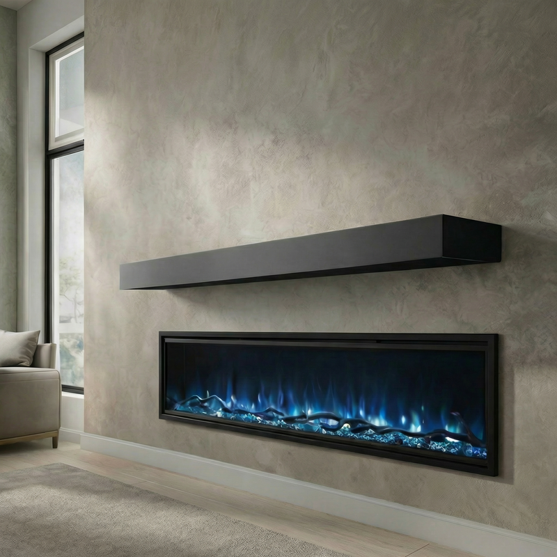 Standard Non-Combustible Steel Mantel Shelves | 12 Finishes
