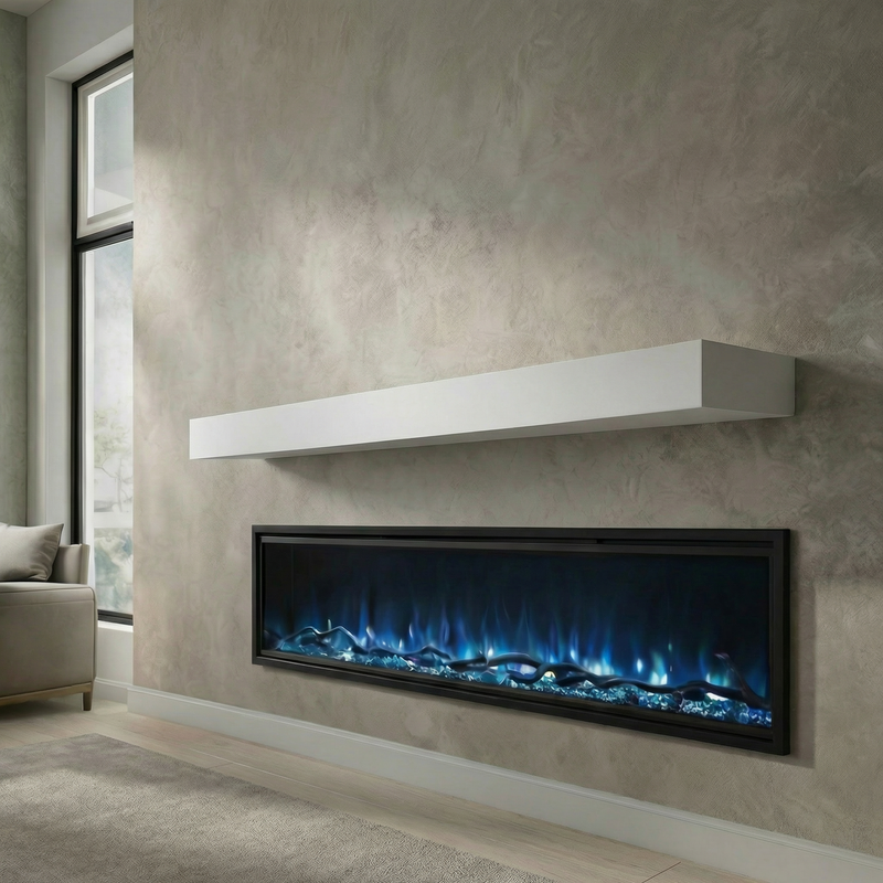 Standard Non-Combustible Steel Mantel Shelves | 12 Finishes