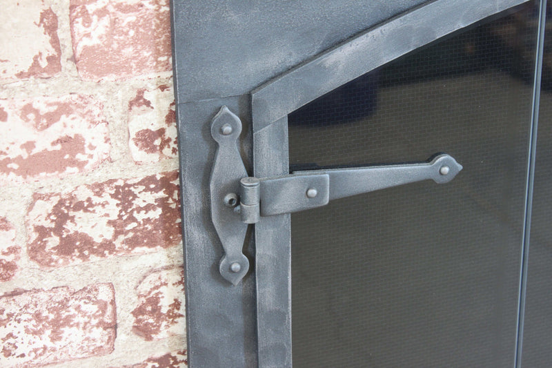 Forged Iron - Arch Conversion - Masonry and Prefab Fireplace Glass Doors - ExceptionalFire