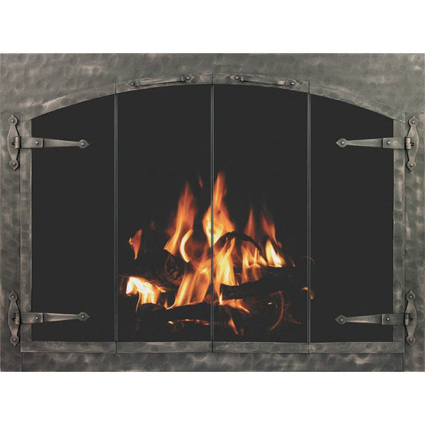 Forged Iron - Arch Conversion - Masonry and Prefab Fireplace Glass Doors - ExceptionalFire
