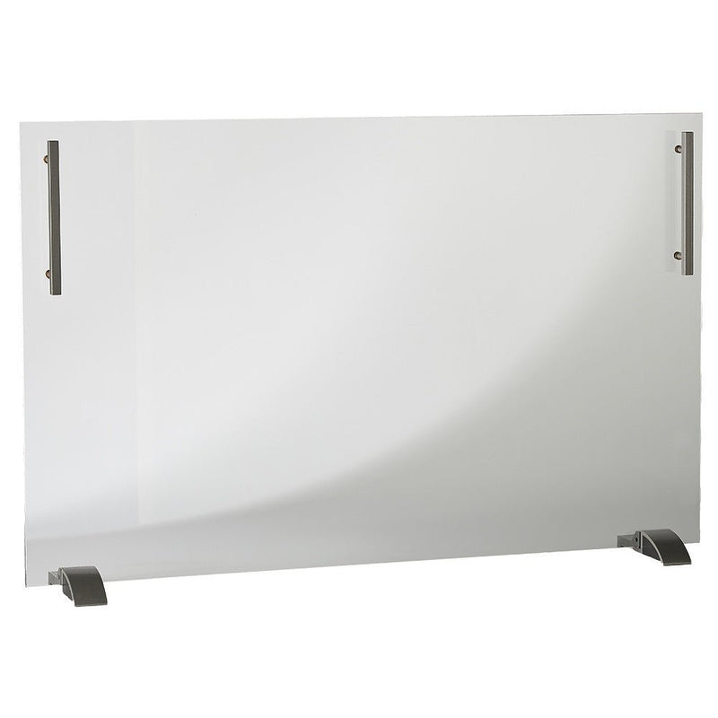 Frameless Clear Glass Fireplace Screen with Feet, Options - ExceptionalFire