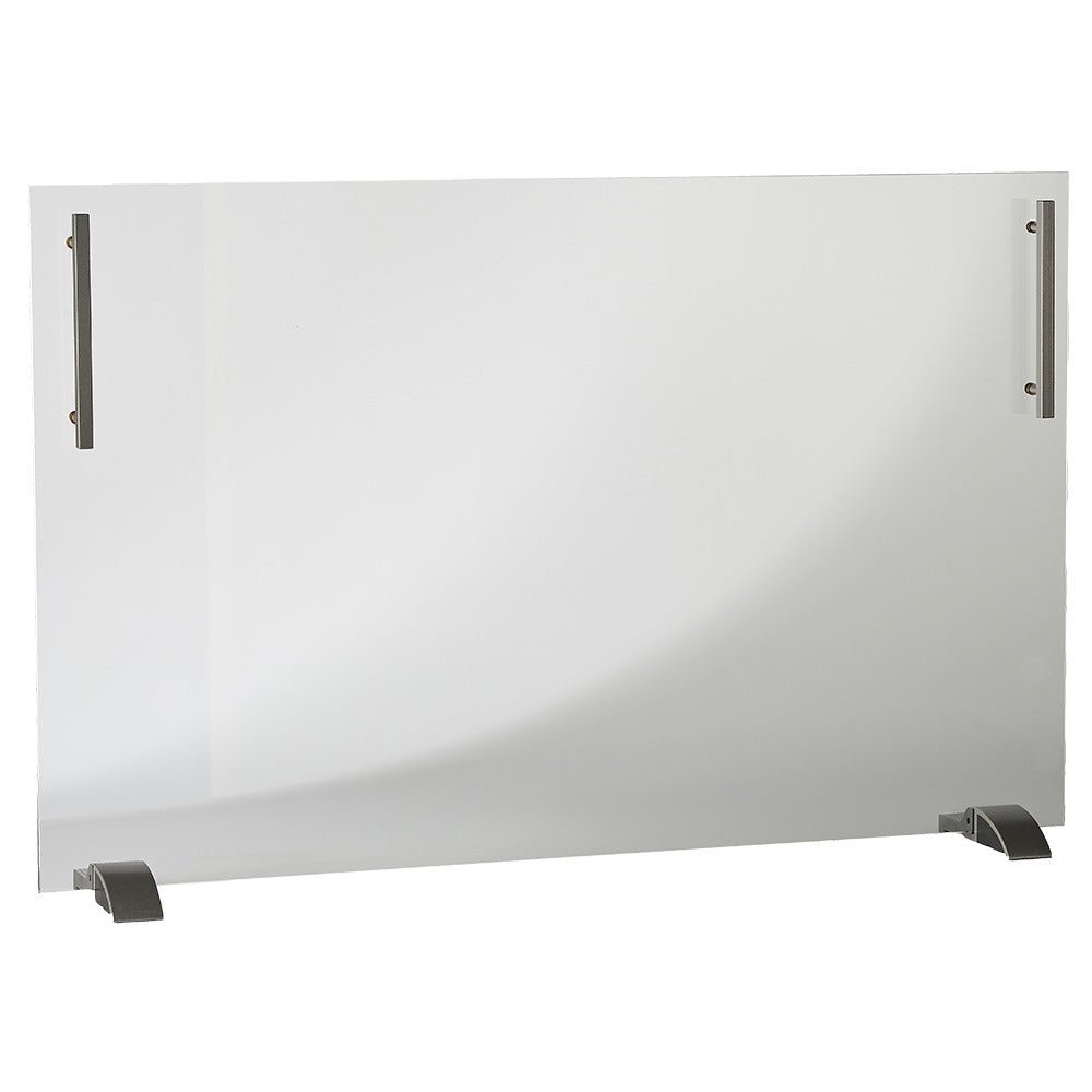 Frameless Clear Glass Fireplace Screen with Feet, Options - ExceptionalFire