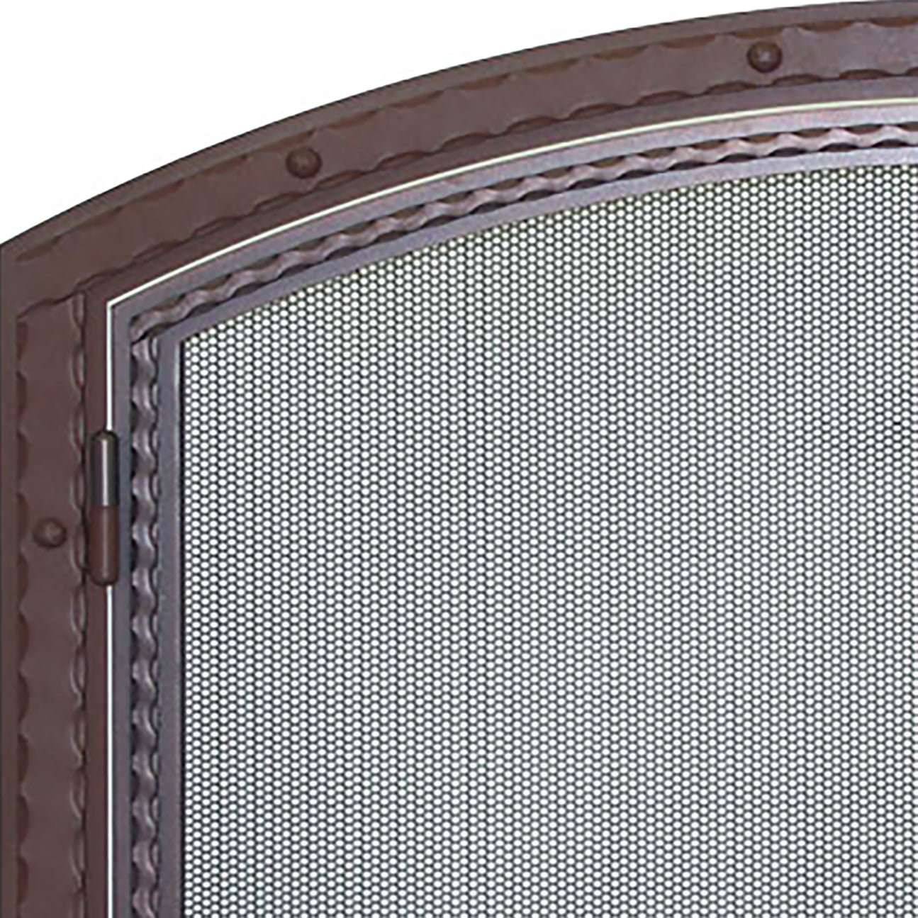 Free Standing Fireplace Screen Custom Made Blacksmith Arch Working Doors - ExceptionalFire