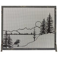 Custom Craftsman Forged Fireplace Screen | Alaskan Evening