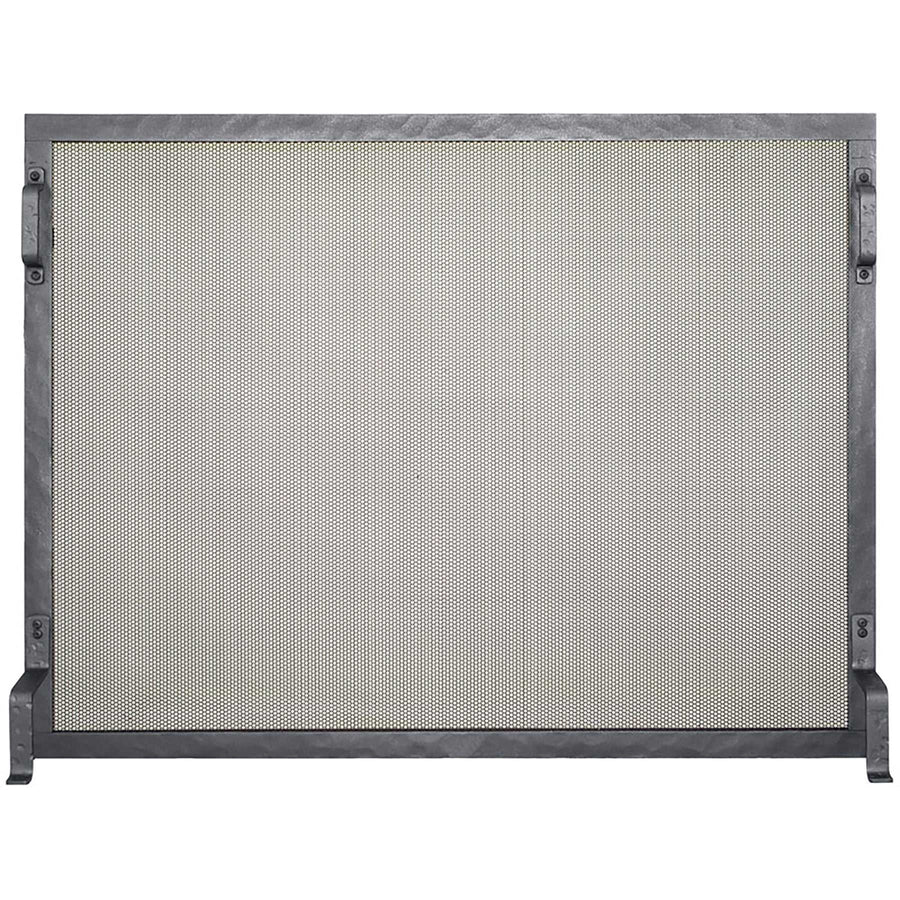 Free Standing Fireplace Screen Custom Made Craftsman Forged Rectangle