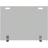 Custom free standing fireplace screen Elite Rectangle with handles and 9-inch foot depth