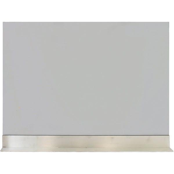 Custom free standing fireplace screen Elite rectangle with 9-inch foot depth and 1/4-inch glass thickness