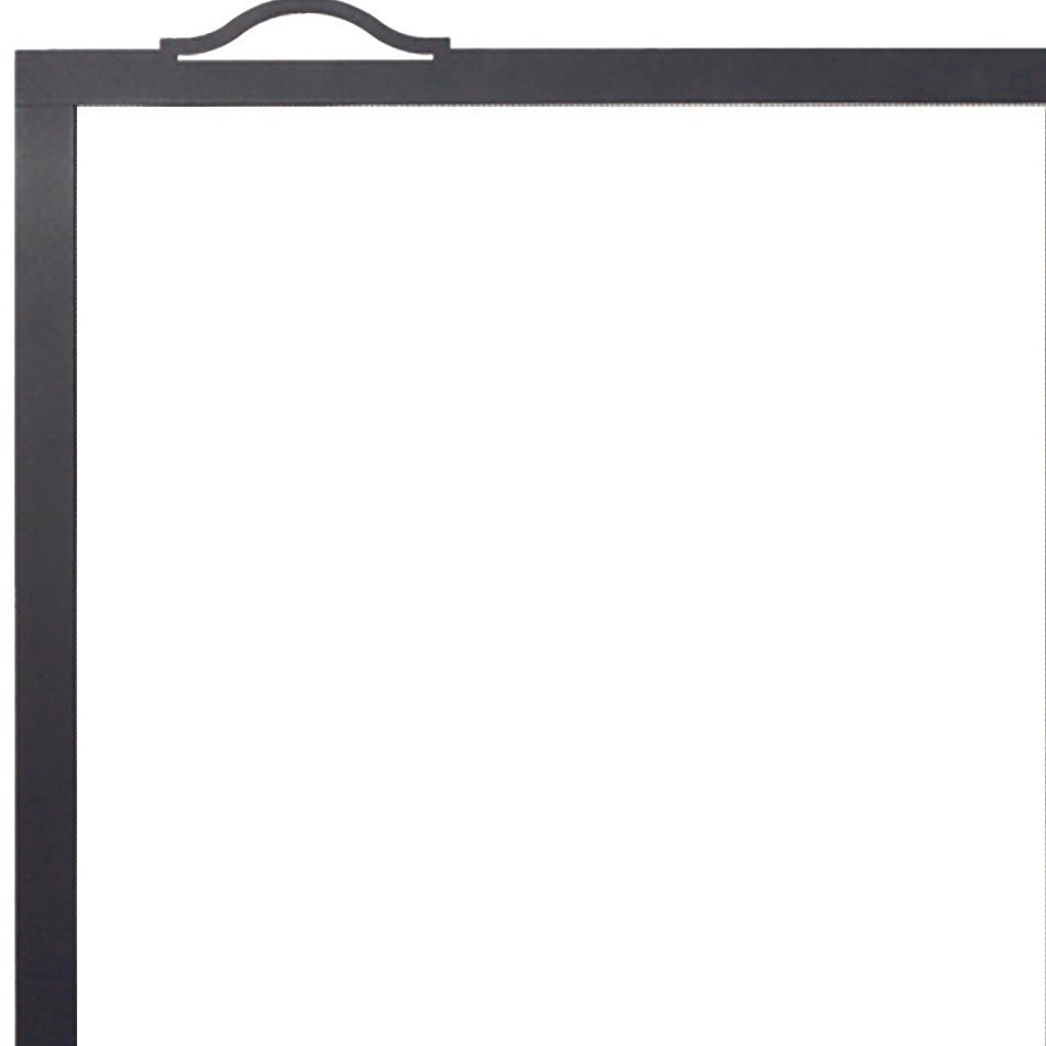 Free Standing Fireplace Screen Custom Made Essentials Rectangle with Laser-Cut Handles