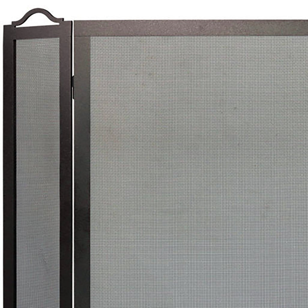 Free Standing Fireplace Screen Custom Made Essentials Triple Panel - ExceptionalFire