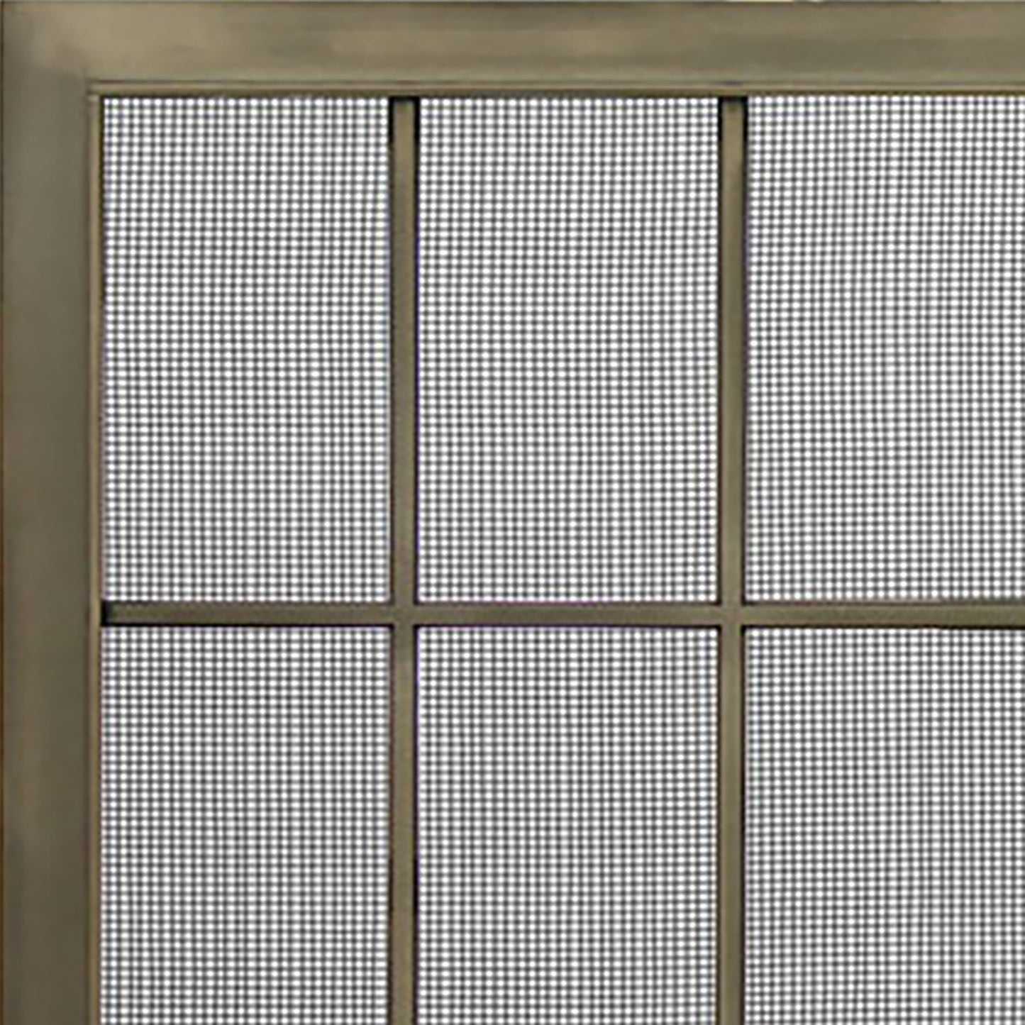 Free Standing Fireplace Screen Custom Made Industrial Rectangle - ExceptionalFire