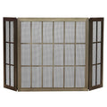 Free Standing Fireplace Screen Custom Made Industrial Triple Panel