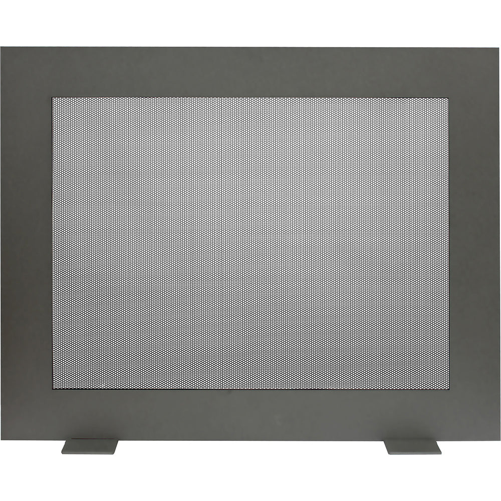 Manhattan Free Standing Screen / Finished Size 54"W x 44" H / Rustic Black / Square Handles on the Sides / 3" Wide Frame
