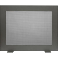 Manhattan Free Standing Screen 54x44 Rustic Black steel frame fireplace screen with square side handles