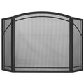 Traditional Arch Frame Fireplace Screen – Custom Triple Panel