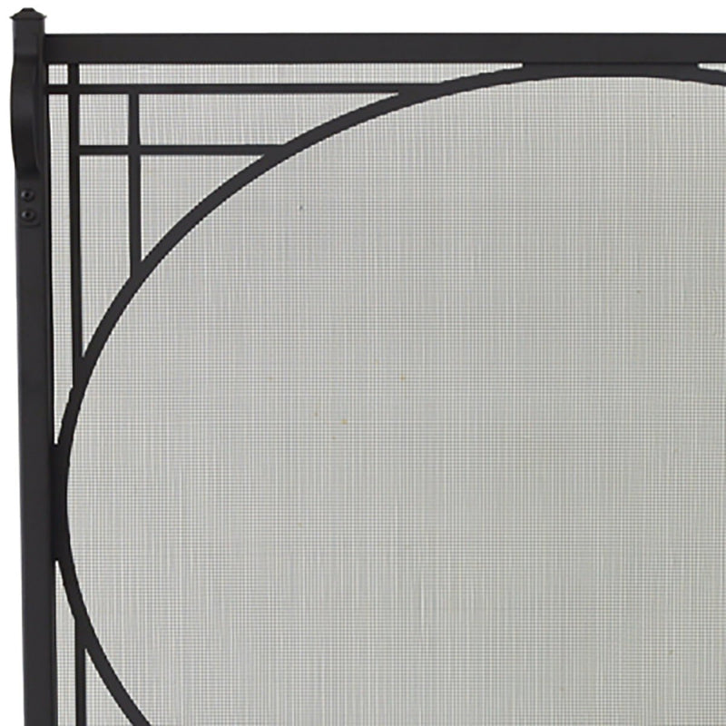 Free Standing Fireplace Screen Custom Made Traditional Ellipse - ExceptionalFire