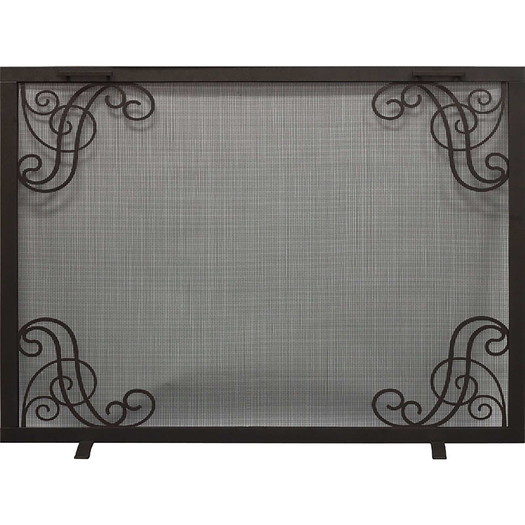 Free Standing Fireplace Screen Custom Made Traditional Rectangle Symphony Design