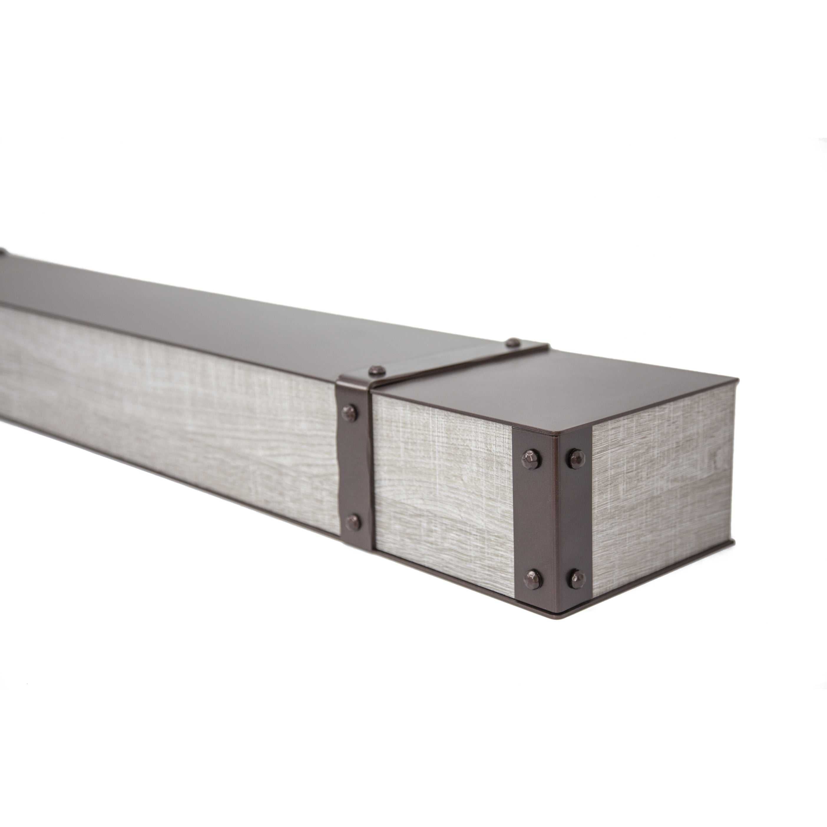 Fully Customizable Floating Shelves Transitional Wood+Metal in 25+ Finishes and Any Size - ExceptionalFire
